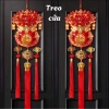 Túi Tài Lộc Liễn Treo Đào Đông Đỏ - Túi Tiền Trang Trí Tết 2.026, Mặt Đôi, 43.000 VND 3
