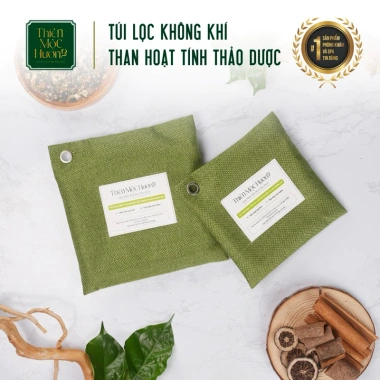 Túi Than Gáo Dừa Mix Thảo Dược 100k - Khử Mùi, Hút Ẩm, Giảm Say Xe, Khử Độc Ô Tô