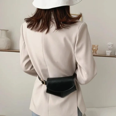 Túi thắt lưng TAWJOG PU trái tim đào - Dây điều chỉnh, chống trộm, đeo vai, thể thao, 139.968 VND