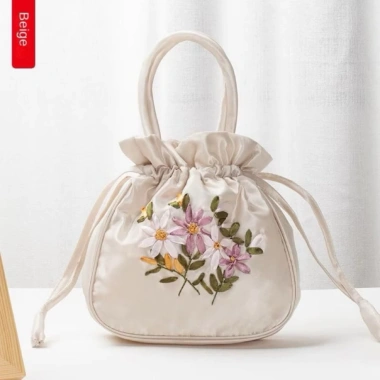 Túi thêu hoa dây rút xinh xắn – Giá chỉ 55.000đ, giảm tới 13.750đ, phụ kiện thời trang nữ