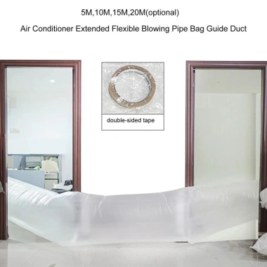 Túi thổi điều hòa di động, gập gọn – phụ kiện gia đình, Ống nhựa 8‑16CM, không khí ấm/lạnh, giảm 23%
