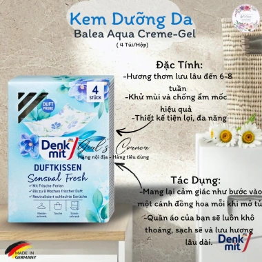 Túi thơm tủ quần áo Denkmit hương dịu nhẹ nhập khẩu Đức, giá chỉ 50.000₫ (64.500₫)
