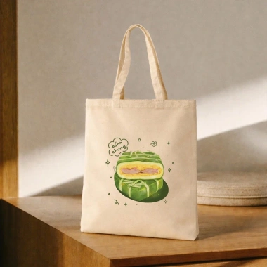 Túi Tote Canvas 33x38cm Có Khóa Phong Cách Xuân Tết In Bánh Chưng Giá 59k 7 Túi Tote Canvas 33x38cm Có Khóa Phong Cách Xuân Tết In Bánh Chưng Giá 59k 7