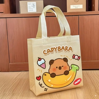 Túi Tote Canvas Capybara Không Dệt - Dễ Thương Đựng Sách, Quà Sinh Nhật, Giá 22.049₫ 10
