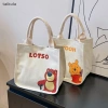 Túi tote canvas đa năng hình Gấu, Dâu Tây, Stitch, Ba Mắt Winnie Pooh - Túi Bento, Xách Taikula 4