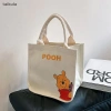 Túi tote canvas đa năng hình Gấu, Dâu Tây, Stitch, Ba Mắt Winnie Pooh - Túi Bento, Xách Taikula 10
