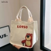 Túi tote canvas đa năng hình Gấu, Dâu Tây, Stitch, Ba Mắt Winnie Pooh - Túi Bento, Xách Taikula 13