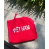 Túi tote canvas đỏ cỡ lớn chữ VIỆT NAM Đa năng đi biển, đi chơi, giảm giá 49.5k