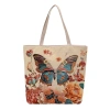 Túi Tote Canvas HX405 dung lượng lớn, thêu hai mặt, khóa kéo, túi du lịch 85k 5