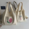Túi tote canvas thời trang đeo vai, ngăn ngoài hoạ tiết đáng yêu, vừa A4 - Giá chỉ 45.000₫ 4