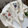 Túi tote canvas thời trang đeo vai, ngăn ngoài hoạ tiết đáng yêu, vừa A4 - Giá chỉ 45.000₫ 6