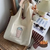 Túi tote canvas thời trang đeo vai, ngăn ngoài hoạ tiết đáng yêu, vừa A4 - Giá chỉ 45.000₫ 8