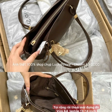 Túi Tote Chio Công sở Size 32 Đeo vai Đựng A4 Laptop, Tặng gấu treo, Xịn đẹp 017# 5 Túi Tote Chio Công sở Size 32 Đeo vai Đựng A4 Laptop, Tặng gấu treo, Xịn đẹp 017# 5