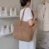 Túi tote cói dây da khoá kéo - Đan xương cá, phong cách đi biển, chỉ 145.000đ 4