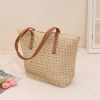 Túi tote cói dây da khoá kéo - Đan xương cá, phong cách đi biển, chỉ 145.000đ 7