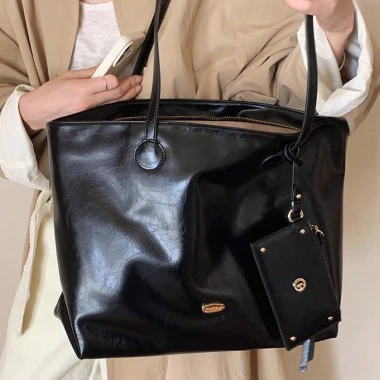 Túi tote công sở CHIO da bóng cỡ lớn 44cm - Đeo vai tiện, đi học và đi làm, giảm giá 2