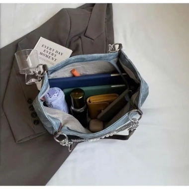 Túi tote công sở JUMALI da loang size 35cm, đeo vai, dây xích - Giá 79.000 VNĐ 8