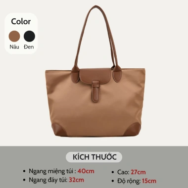 Túi tote công sở size to Camellia HY13 - Đựng laptop 14 inch A4, thanh lịch, nhẹ nhàng