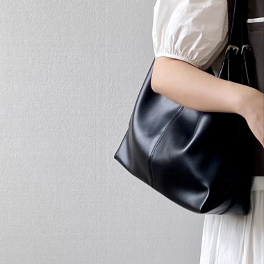 Túi tote da công sở basic đen trơn T81 - Đeo vai tiện lợi, giá ưu đãi 338.000₫ 7