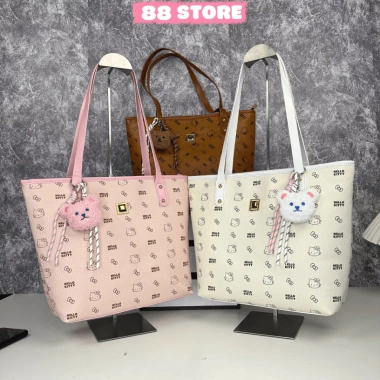 Túi tote da Hello Kitty nữ công sở Hàn Quốc, vừa A4 A-40, giá ưu đãi 129.000₫