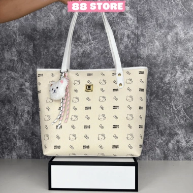 Túi tote da Hello Kitty nữ công sở Hàn Quốc, vừa A4 A-40, giá ưu đãi 129.000₫