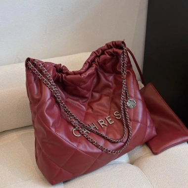Túi tote da mềm cỡ lớn xách tay kéo dây, hobo dây xích, vừa A4 laptop - 262k 5 Túi tote da mềm cỡ lớn xách tay kéo dây, hobo dây xích, vừa A4 laptop - 262k 5