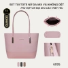 Túi Tote Da Mix Vải Không Dệt 6.095 - Phong Cách Công Sở, Size Đa Dạng, Giá 479k