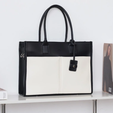 Túi Tote Da Nữ LIMI 5 màu Ngăn laptop 15 inch, đựng A4, thích hợp công sở học đường