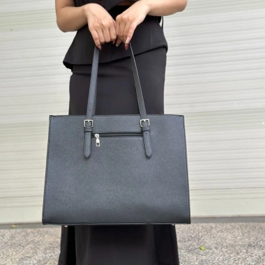 Túi tote da PU cao cấp lớn, ngăn chống sốc laptop A4, đeo chéo đa năng giá ưu đãi 379k 4