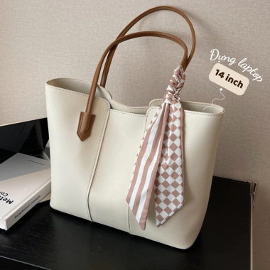 Túi tote da PU HY14 size lớn đựng A4 & laptop 14 inch - Nữ công sở thanh lịch nhẹ 6