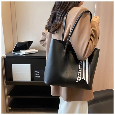 Túi tote da PU HY14 size lớn đựng A4 & laptop 14 inch - Nữ công sở thanh lịch nhẹ 8