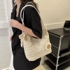 Túi Tote đan cói họa tiết đính hoa dễ thương phong cách Hàn Quốc, túi đeo chéo sức chứa lớn cho nữ đi biển 2.024 3