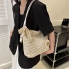 Túi Tote đan cói họa tiết đính hoa dễ thương phong cách Hàn Quốc, túi đeo chéo sức chứa lớn cho nữ đi biển 2.024 7