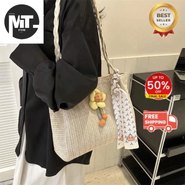 Túi Tote Đeo Vai Cối Đan Thủ Công Túi Du Lịch Mẫu Mới Giá 78.299 VND 2