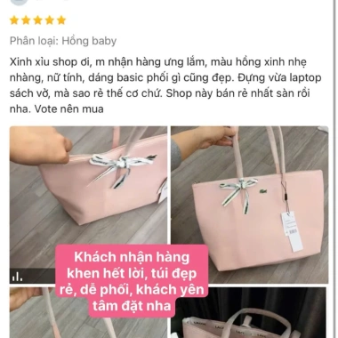 Túi Tote LC size lớn - Đựng đồ thoải mái, chất liệu bền, giảm giá 169k (giá gốc 218k)