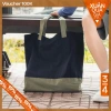 Túi Tote Nam Nữ Vải Cotton Pha Nylon Dáng Rộng Phối Màu Giá chỉ 99.000đ