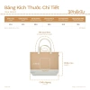 Túi Tote Nam Nữ Vải Cotton Pha Nylon Dáng Rộng Phối Màu Giá chỉ 99.000đ 2