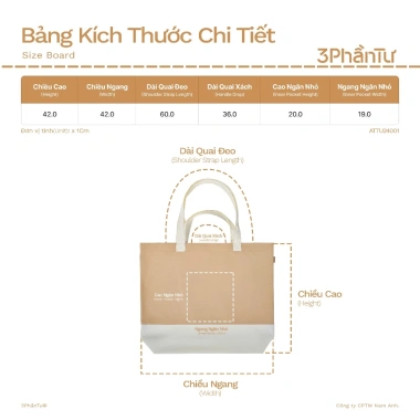 Túi Tote Nam Nữ Vải Cotton Pha Nylon Dáng Rộng Phối Màu Giá chỉ 99.000đ