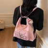 Túi tote nữ da PU bóng đeo vai chéo kèm charm gấu - Balô Hàn Quốc thời trang công sở giảm giá 4