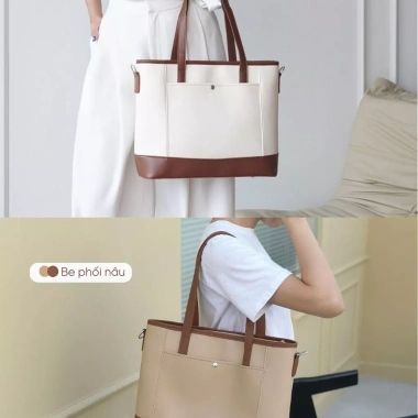 Túi tote nữ GILAN Coco Bag da size lớn, đựng Laptop A4, đi làm, đi học 389k 3