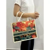 Túi Tote Nữ Hoa Sen Đỏ Canvas Size M - Đi biển du lịch, chỉ 129.630₫ 5