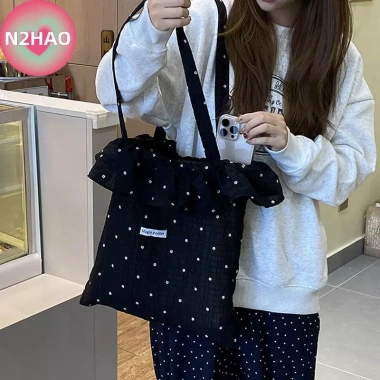 Túi Tote Nữ N2HAO Chấm Bi Dung Lượng Lớn - Kỳ Nghỉ, Xếp Ly, Túi Mua Sắm Đa Năng 12 Túi Tote Nữ N2HAO Chấm Bi Dung Lượng Lớn - Kỳ Nghỉ, Xếp Ly, Túi Mua Sắm Đa Năng 12