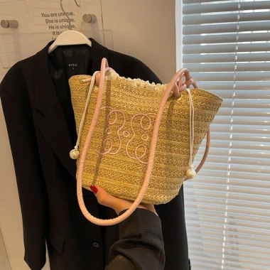 Túi Tote Nữ Retro Đa Năng Dung Tích Lớn Ống Hút Dệt Đeo Vai - Giá 117.720₫ 6