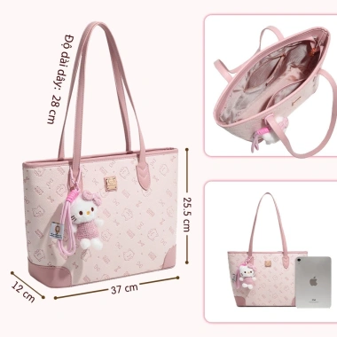Túi tote nữ size to Hàn Quốc khóa kéo - Da cao cấp, đựng laptop công sở, đi tiệc