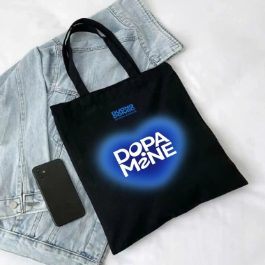 Túi tote vải bố canvas cotton Dopamine Dương Domic - Đeo vai thời trang Hàn Quốc, vừa A4, giảm giá 55.000₫ 4