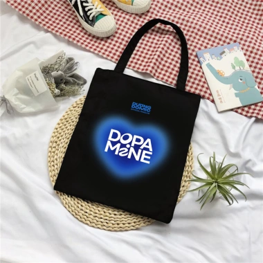 Túi tote vải bố canvas cotton Dopamine Dương Domic - Đeo vai thời trang Hàn Quốc, vừa A4, giảm giá 55.000₫ 5