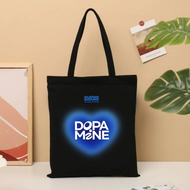 Túi tote vải bố canvas cotton Dopamine Dương Domic - Đeo vai thời trang Hàn Quốc, vừa A4, giảm giá 55.000₫ 8