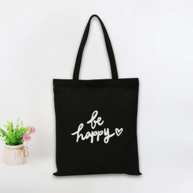 Túi tote vải bố canvas cotton Hàn Quốc - Đeo vai, đựng A4, phù hợp học & chơi, chỉ 49.000đ