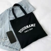 Túi tote vải bố canvas cotton in tên và năm sinh - Basic thời trang Hàn Quốc, đeo vai, vừa A4, giá ưu đãi 65.000₫ 3