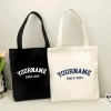 Túi tote vải bố canvas cotton in tên và năm sinh - Basic thời trang Hàn Quốc, đeo vai, vừa A4, giá ưu đãi 65.000₫ 5